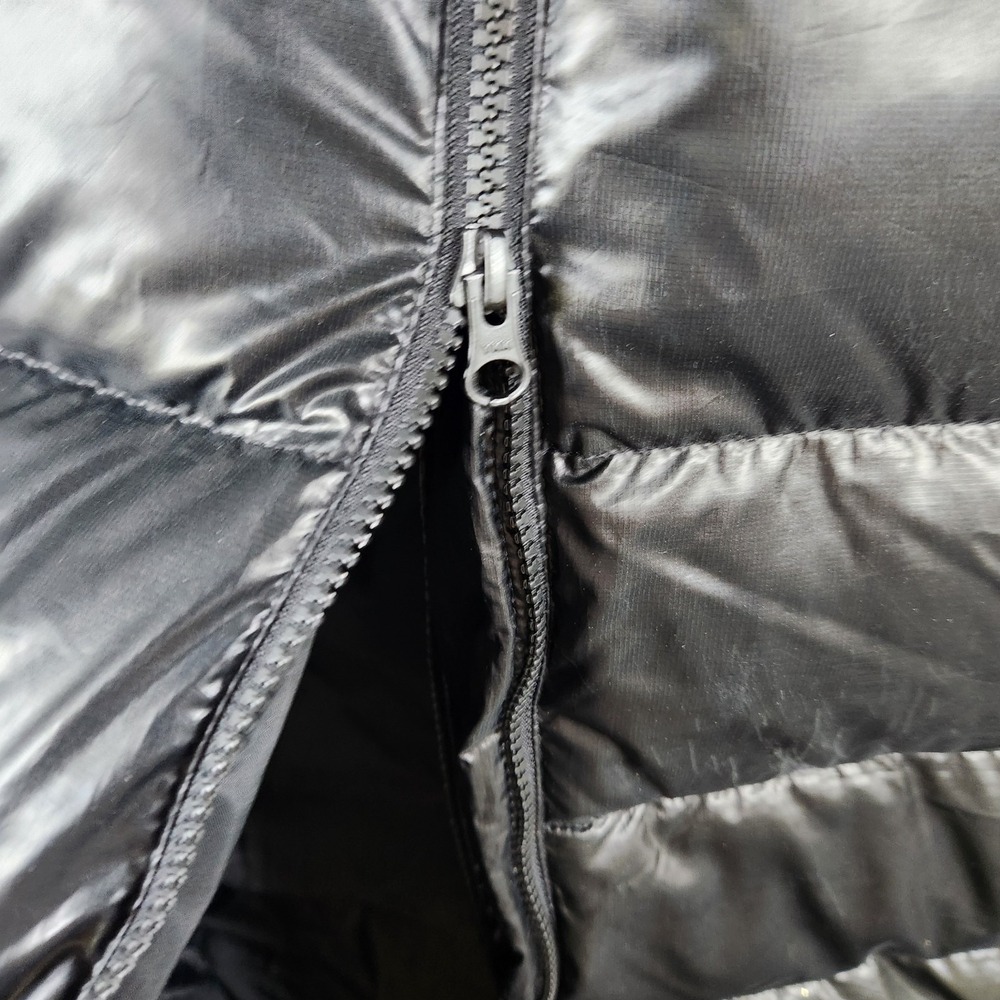 Nike Therma-Fit Long Puffer Coat Womens L Black Full Length Hooded Down Jacket - Picture 9 of 12